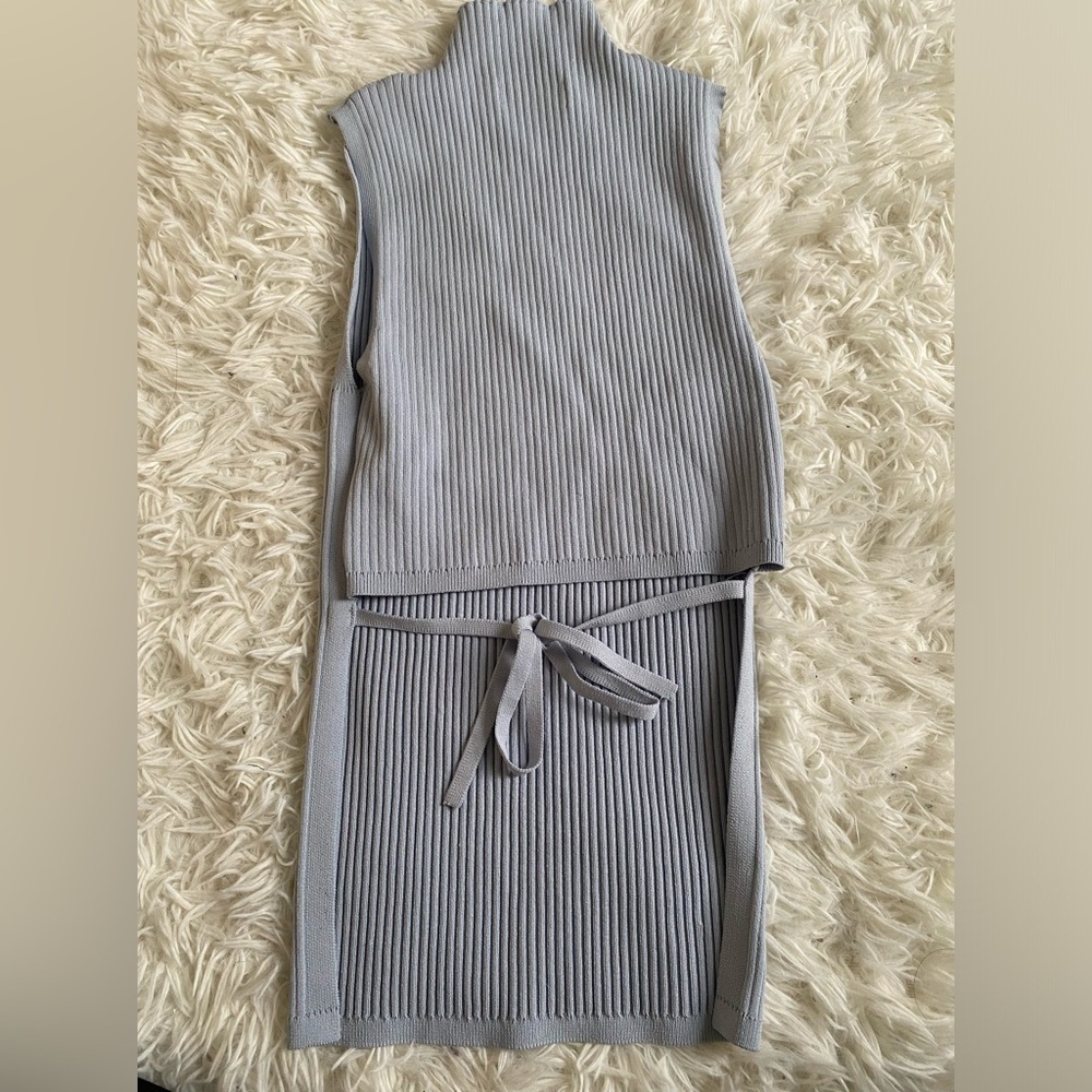 Aritzia Babaton Sculpt Knit Back Tie Top